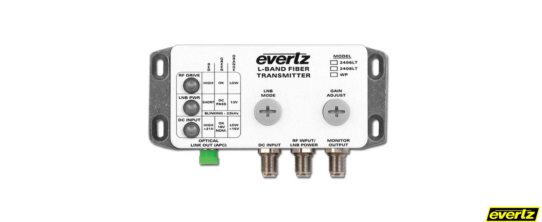2408LT LBand Outdoor Fiber Transmitter by Evertz